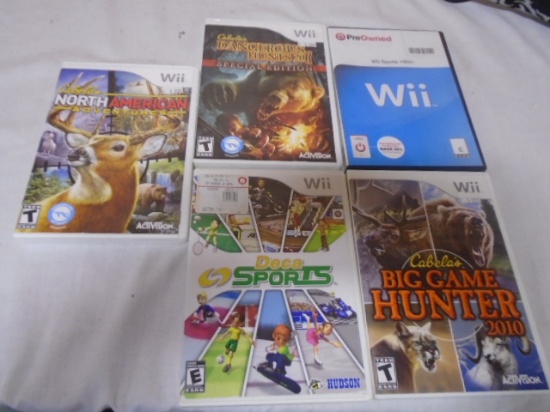 Group of 5 Wii Video Games