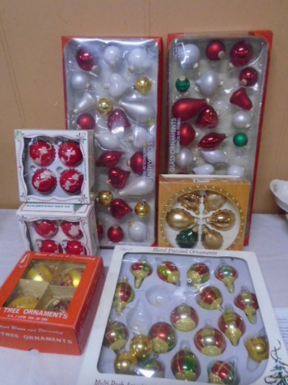 Large Group of Glass Christmas Tree Ornaments