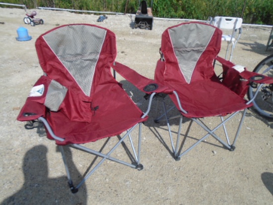 2 Matching Versatile Quad Chairs w/ Cup Holders