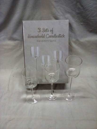 3 pc Set Household Candlestick Holders