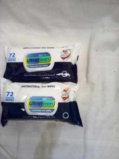 2 packs Antibacterial Wet Wipes