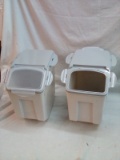 Pair of Pet Food Containers