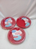 Qty. 3 Packs of 25 Each Plastic Compartment Plates