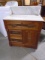 Beautiful Antique Dry Sink w/ Solid Marble Top