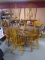 Oak Dining Table w/2 Center Leaves and 6 Matching Chair