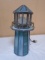 Leaded Stained Glass Lighthouse Lamp