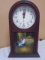 Wood Case Quartz Clock Handpainted w/ Chicken