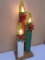 Wooden Triple Lighted Holiday Candles