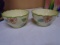 Set of 2 Longaberger Pottery Sunflower Pattern Soup Bowls