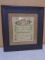 Framed Country Style Primitive Sampler Wall Art