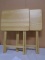2 Matching Solid Oak Snack Tray Tables