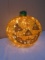 Lighted Plastic and Metl Jack-O-Lantern