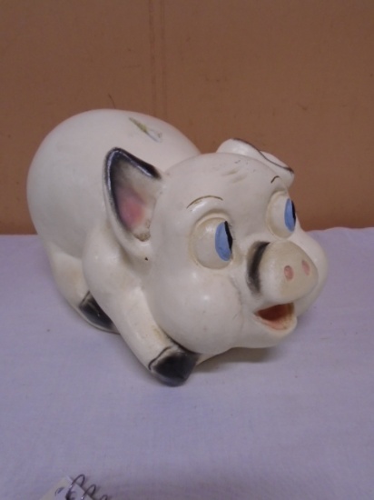 Vintage AN Brooks Corp Chaulk Piggy Bank