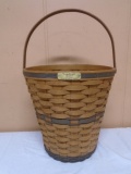 1989 Longaberger JW Collection Bankers Waste Basket