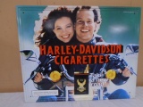 Vintage Metal Harley Davidson Cigarettes Advertisement Sign