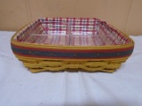 1998 Longaberger Picnic Pal Basket w/ Liner & Protector