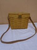 1996 Longaberger Shoulder Purse Basket w/ Liner & Protector