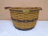 1991 Longaberger JW Collection Corn Basket w/ Protector