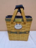 1996 Longaberger Collector's Club Membership Basket w/ Liner & Protector