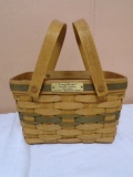 1995 Longaberger JW Collection Corn Basket w/ Protector