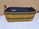 1997 Longaberger Collector's Club Welcome Home Basket w/ Liner & Protector