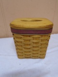 1994 Longaberger Father's Day Tissue Basket w/ Protector & Lid