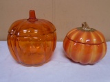 Glass & Ceramic Pumpkin Cookie/Candy Jars