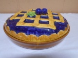Blueberry Covered Pie Plate