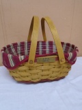 2004 Longaberger Get Together Basket w/ Liner & Protector