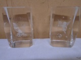 2 Glass Paperweights