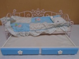 Pink Metal Doll Bed w/Trundle