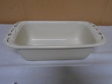 Longaberger Pottery Woven Traditions Heritage Green Loaf Pan