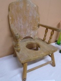 Antique Wood Potty Chair