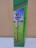 Lawn & Garden Thermometer w/ Weathervane & Raingauge