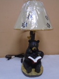 Mama Black Bear w/ 2 Cubs Lamp