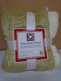 Brand New Faux Mink Sherpa Lined Throw