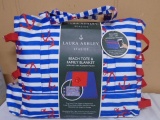 Laura Ashley Seaside Beach Tote and Family Blanket Set