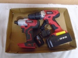 Hyper Tough 18V Drill w/ Battery & Charger & 20 Volt Lithium Impact