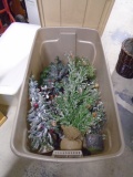Large Tote Full of Decorative Assorted Trees