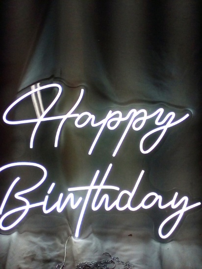 Lighted Happy Birthday Sign