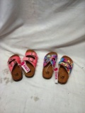 Qty. 2 Pair Girl's Must Havs Sandlas Size Medium 13/1