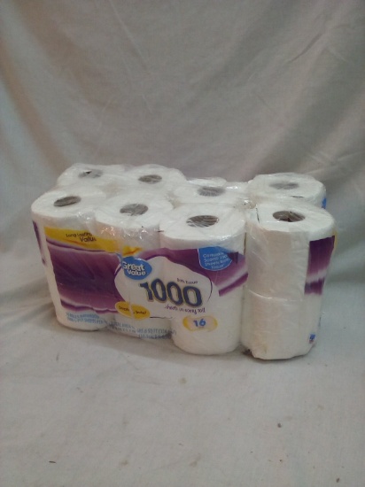 Great Value 16 Roll Pack Bath Tissue