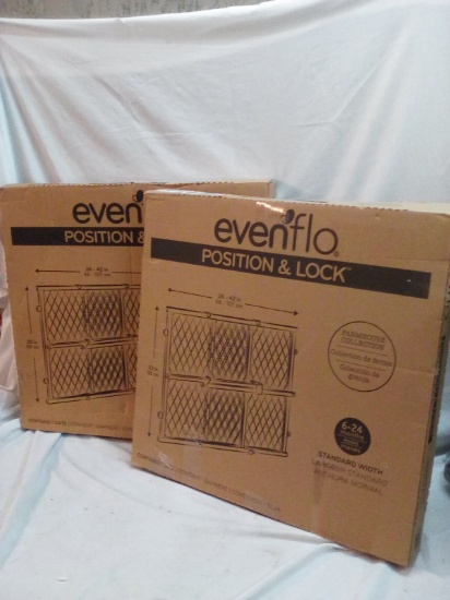 'Pair of EvenFlo Position & Lock Safety Gates