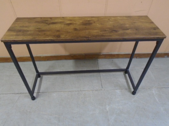 Metal Base Wood Top Sofa w/ Entryway Table