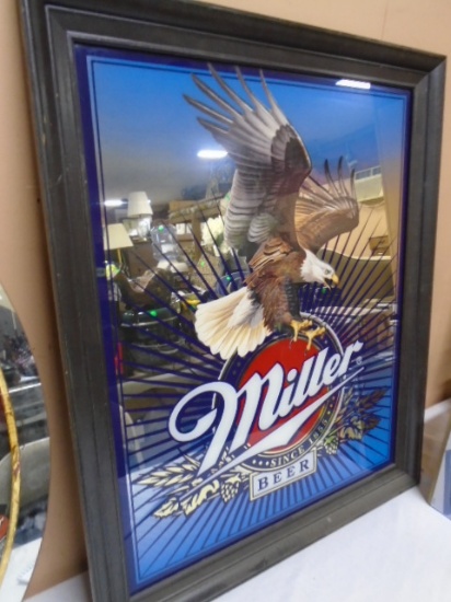 Miller Framed Bar Mirror w/ Eagle