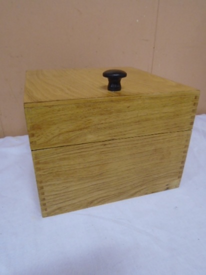 Vintage Wooden Dovetailed Keepsake Box