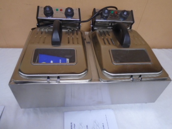 Brand New Stainless Steel Double Deep Fryer