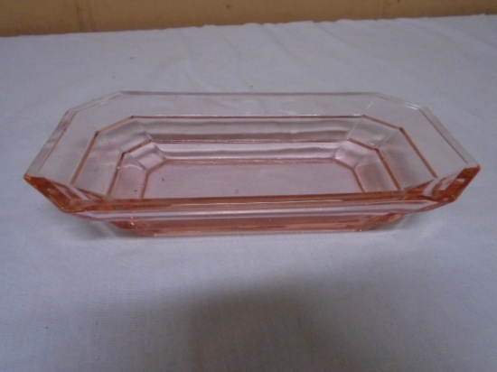 Pink Depression Glass Rectangular Dish