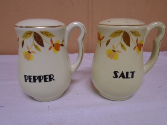 Vintage Hall Autumn Leaf Pattern Jewel Tea Salt & Pepper Shakers