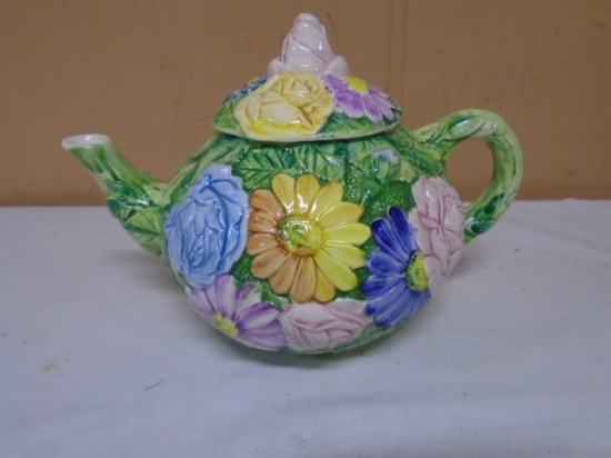 Floral Porcelain Tea Pot